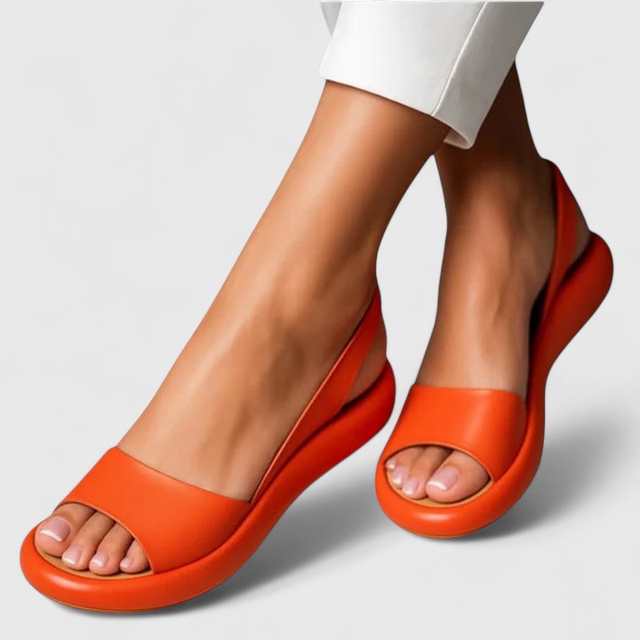 Sunny | Women's Open Toe Platform Wedge Slingback Sandals