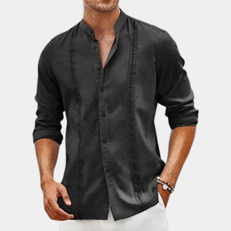 Men's classic dress shirt versatile everyday wear sustainable premium comfort formal casual blend