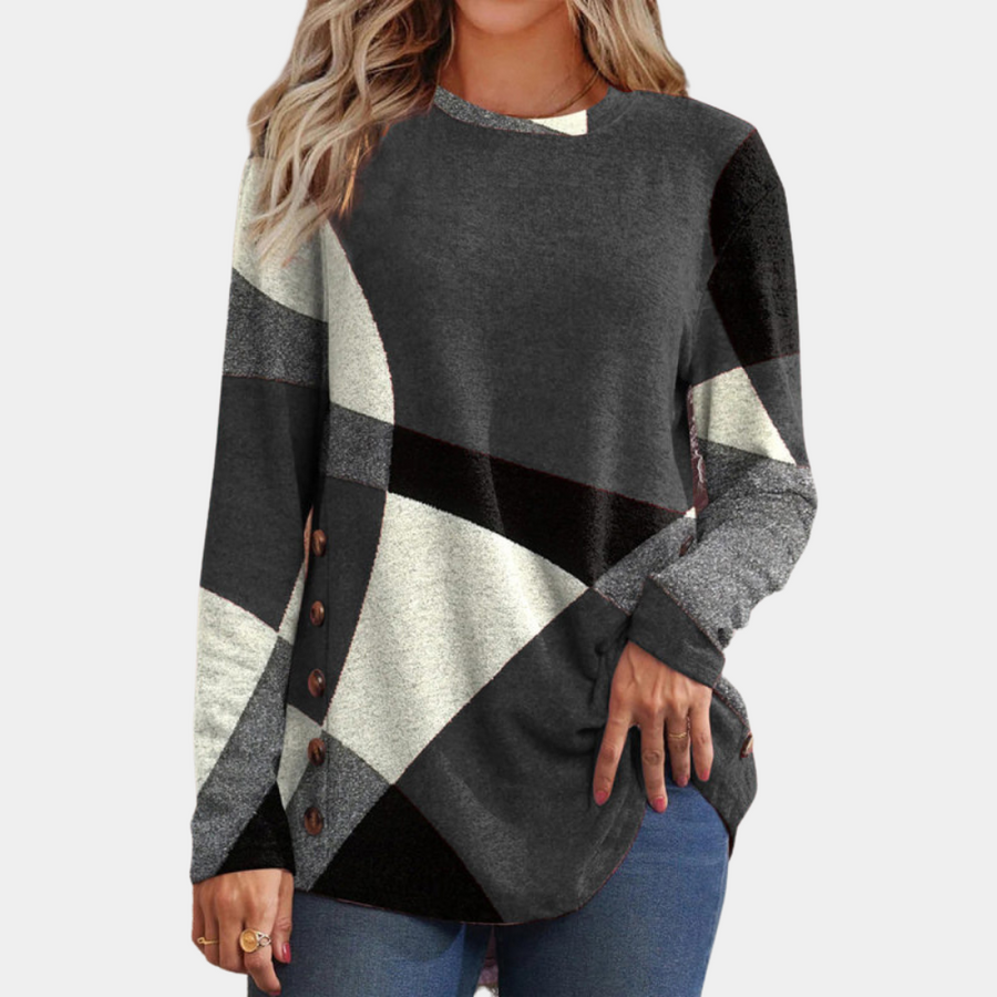 Women's casual long sleeve tee soft sustainable fabric comfortable everyday relaxed fit top