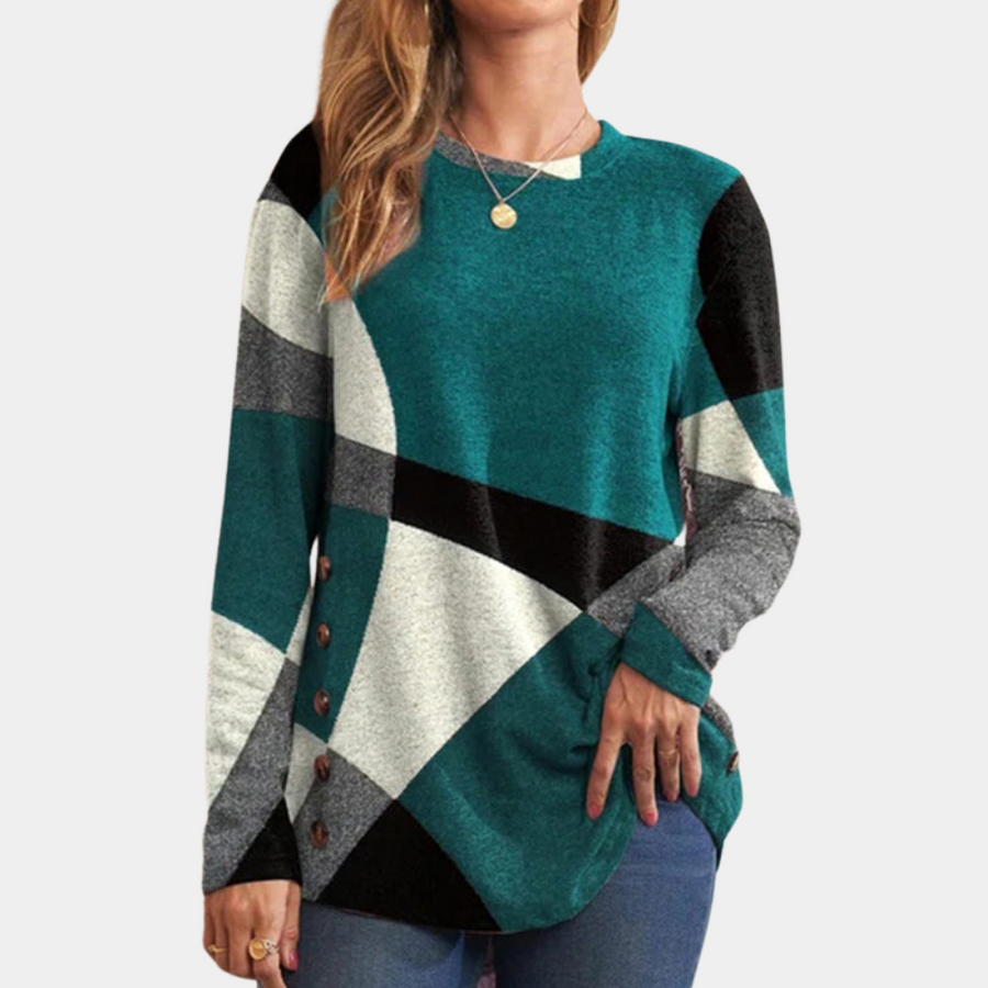 Women's long sleeve casual tee soft sustainable fabric comfortable everyday style relaxed fit