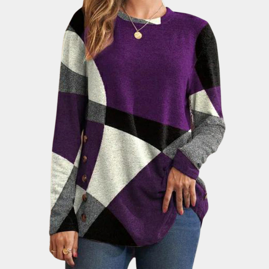 Women's casual long sleeve tee soft sustainable fabric everyday comfort relaxed fit