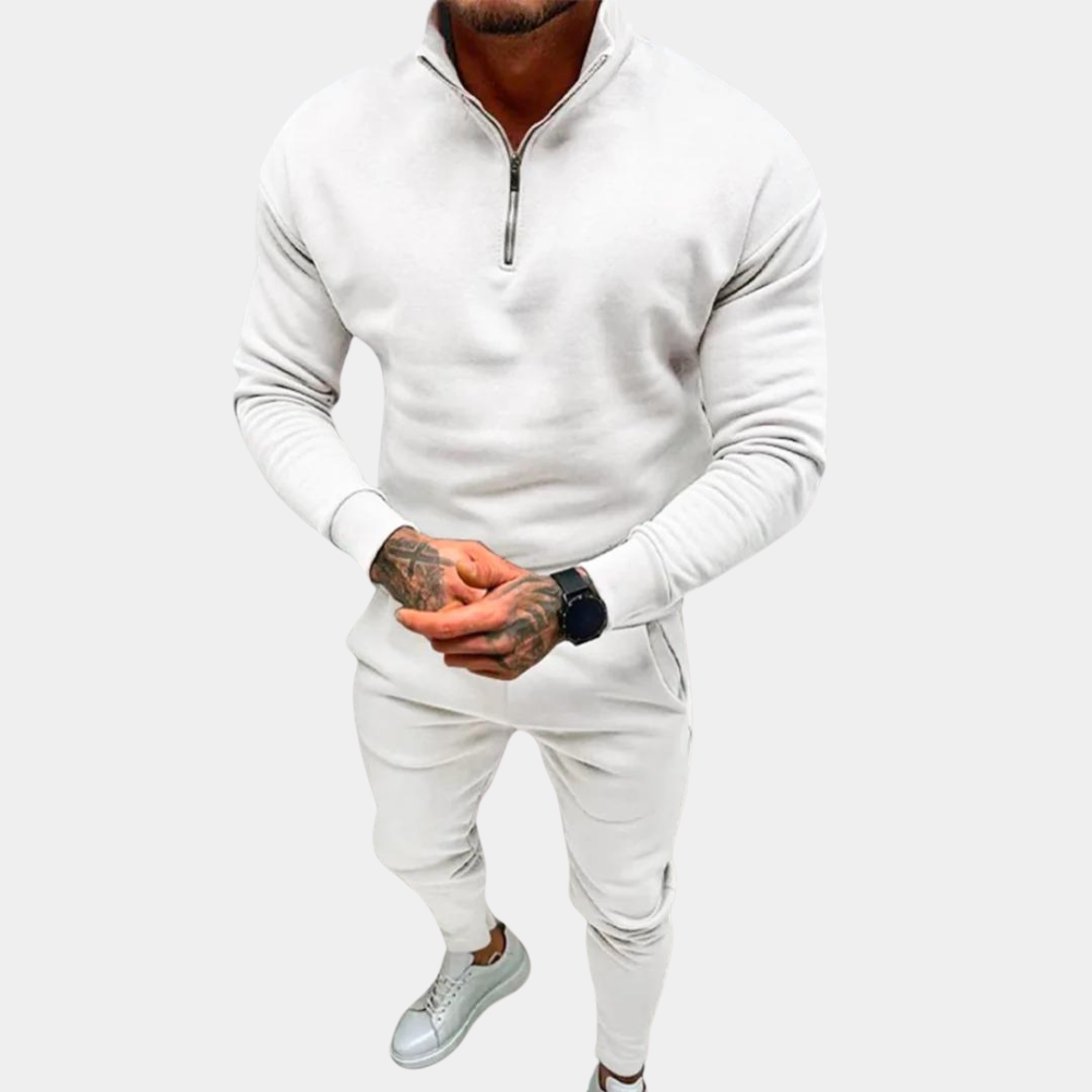 Men's relaxed fit jogging suit soft breathable casual wear with modern contemporary cut