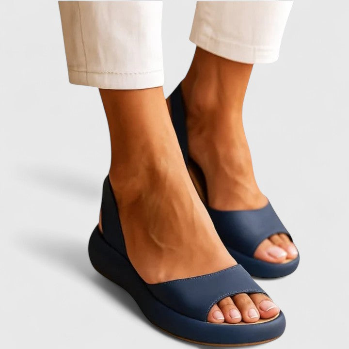 Sunny | Women's Open Toe Platform Wedge Slingback Sandals