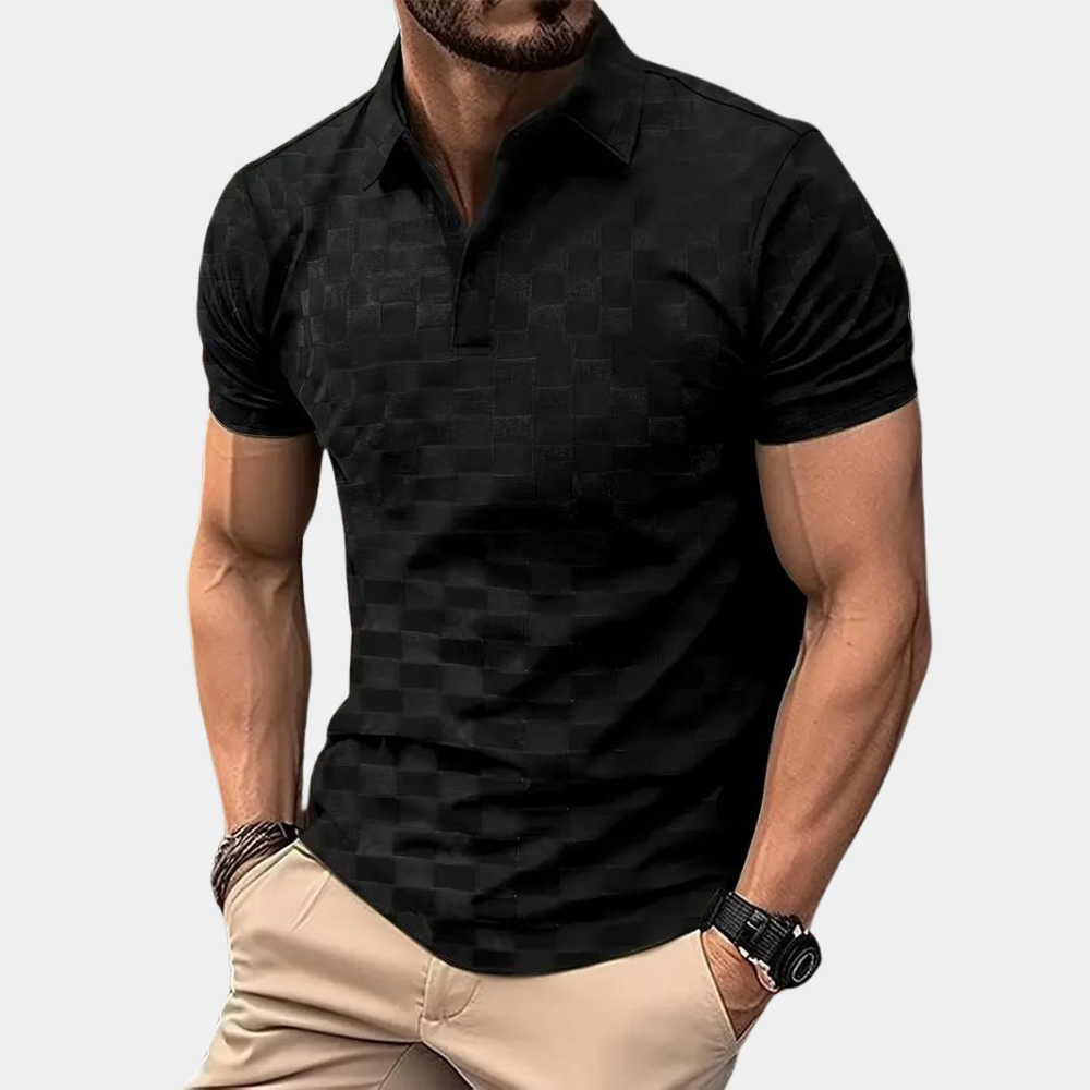 Rico men's short sleeve polo shirt regular fit breathable 100% polyester casual style all-day comfort