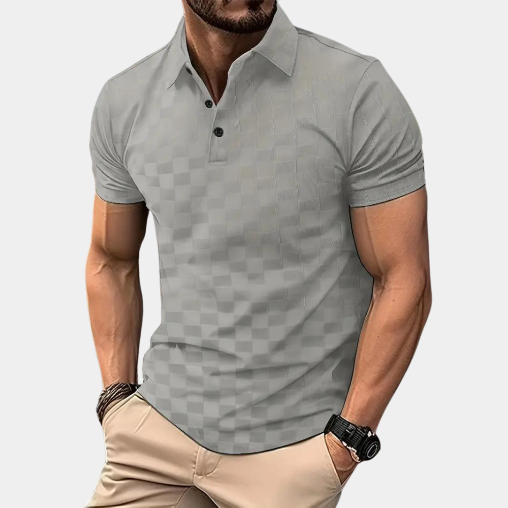 Rico men's short-sleeve polo shirt regular fit breathable 100% polyester fabric casual style