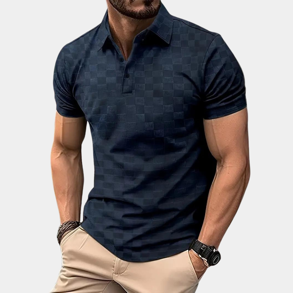 Rico men's short sleeve polo shirt regular fit breathable 100% polyester casual style