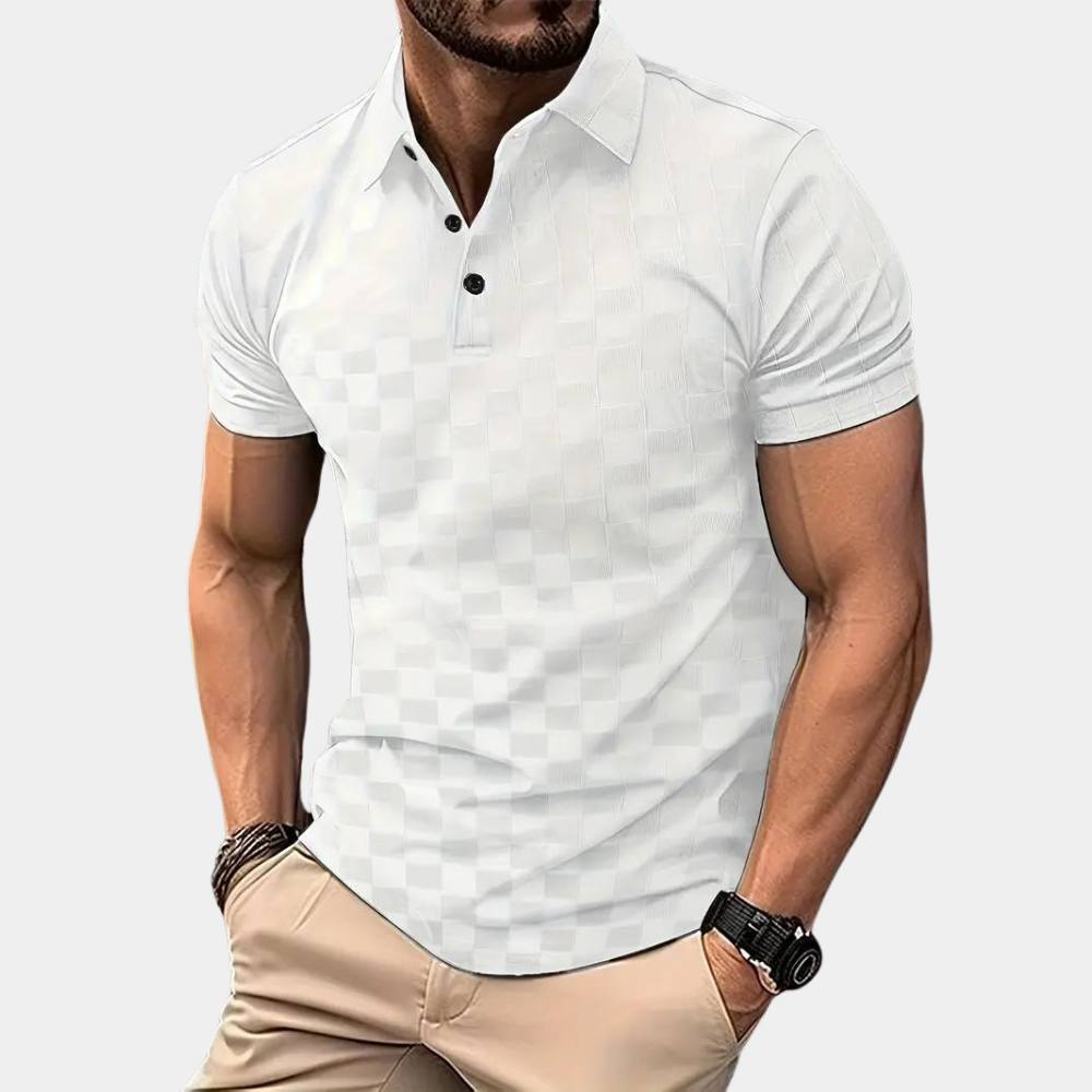 Rico men's short-sleeve polo shirt regular fit breathable 100% polyester casual refined style