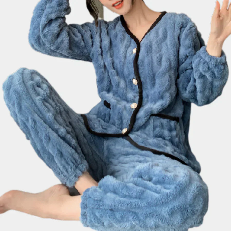 Women's two-piece set soft sustainable fabric relaxed coordinated top and bottom comfy everyday style
