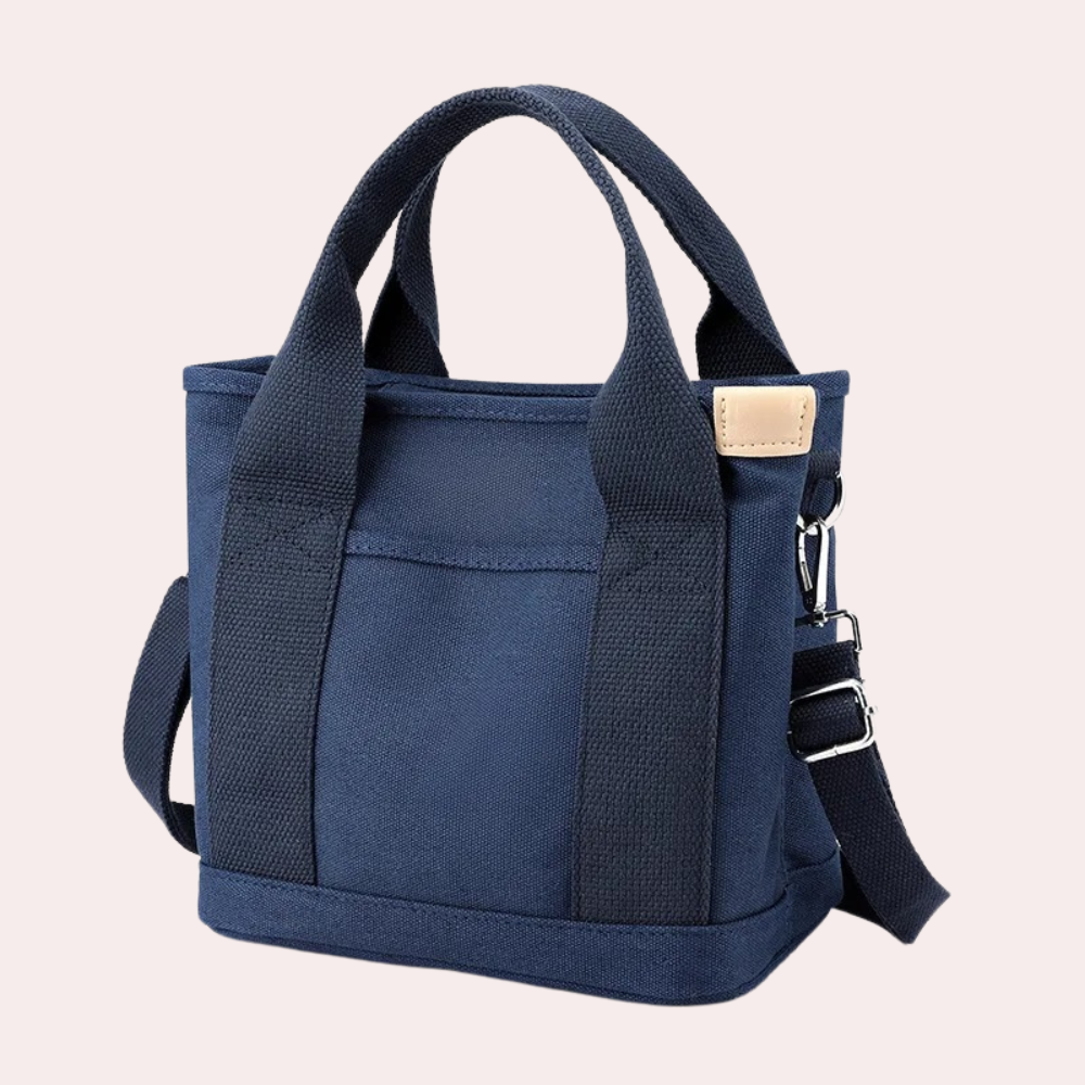 Mila women's canvas shoulder bag, spacious everyday carry with adjustable strap and elegant design