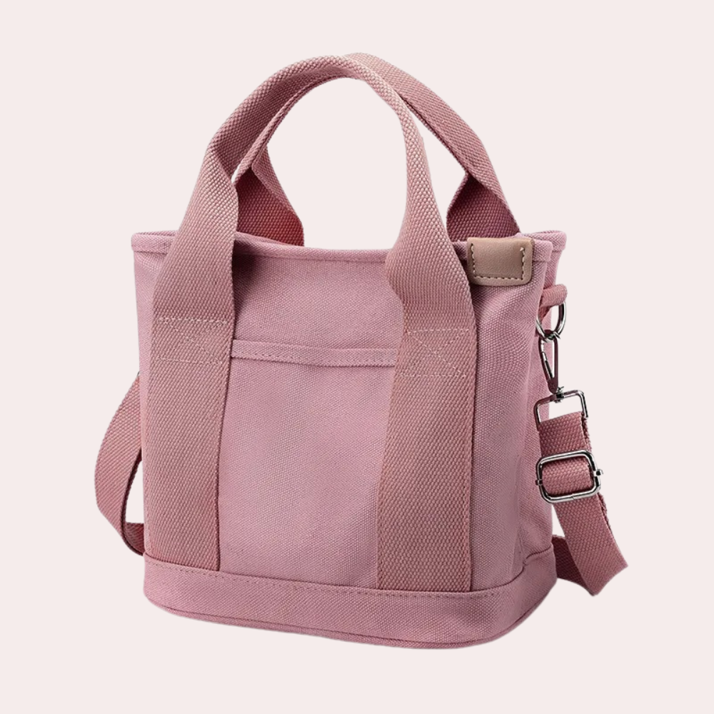 Mila women's canvas shoulder bag, spacious everyday carry with adjustable strap and elegant finish