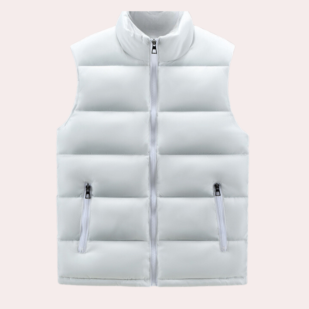 Men's lightweight quilted puffer vest water-repellent insulated layer for urban outdoor style