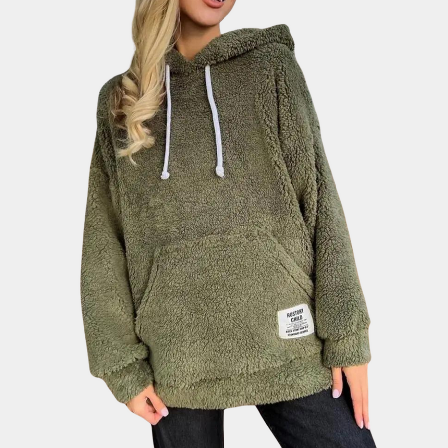 Women's cozy hooded sweatshirt soft warm slim-fit pullover hoodie with sustainable fabric for active wear