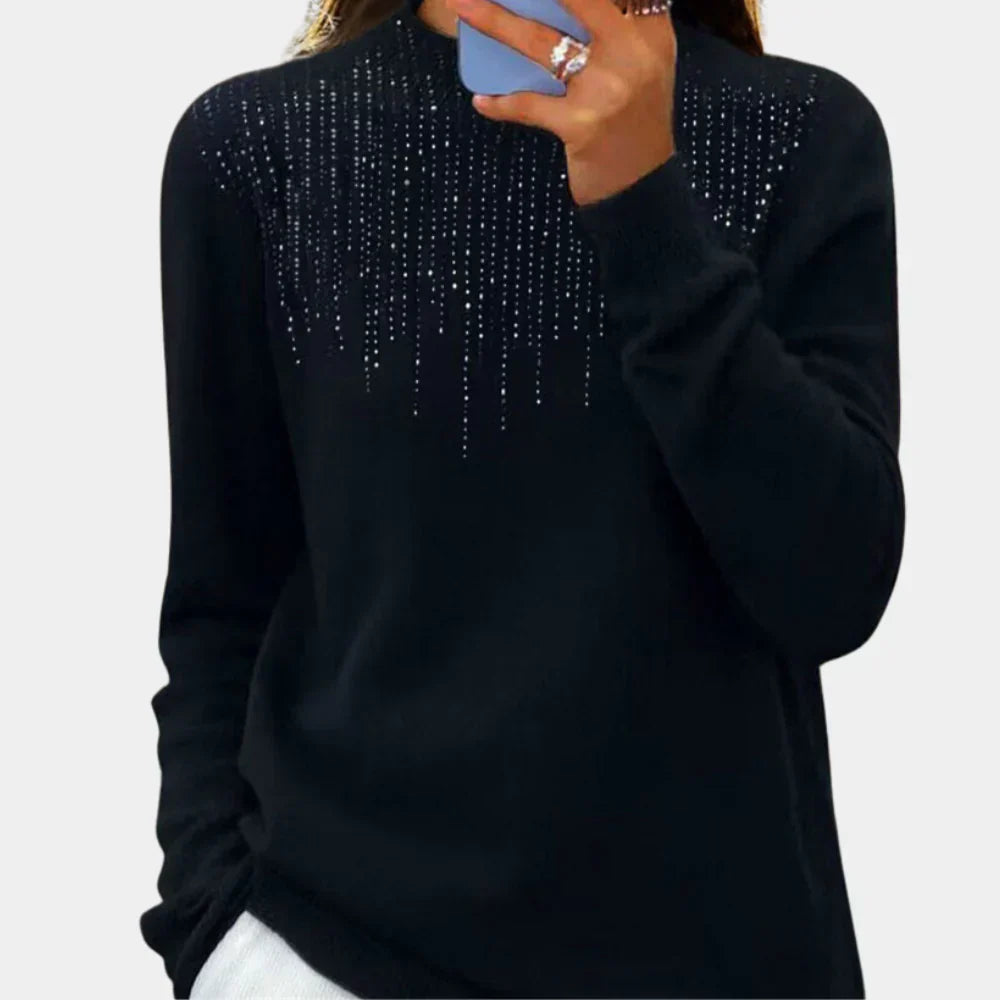 Ivory chunky-knit Iris jumper with relaxed silhouette and sustainable fine-gauge texture for women