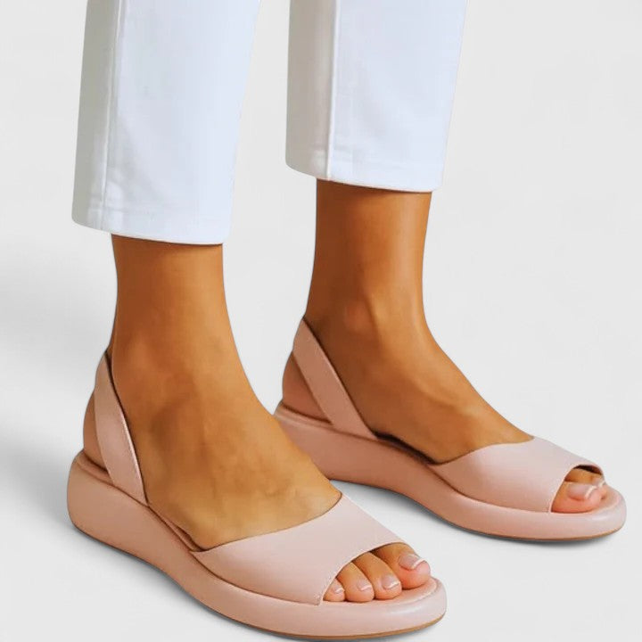 Sunny | Women's Open Toe Platform Wedge Slingback Sandals