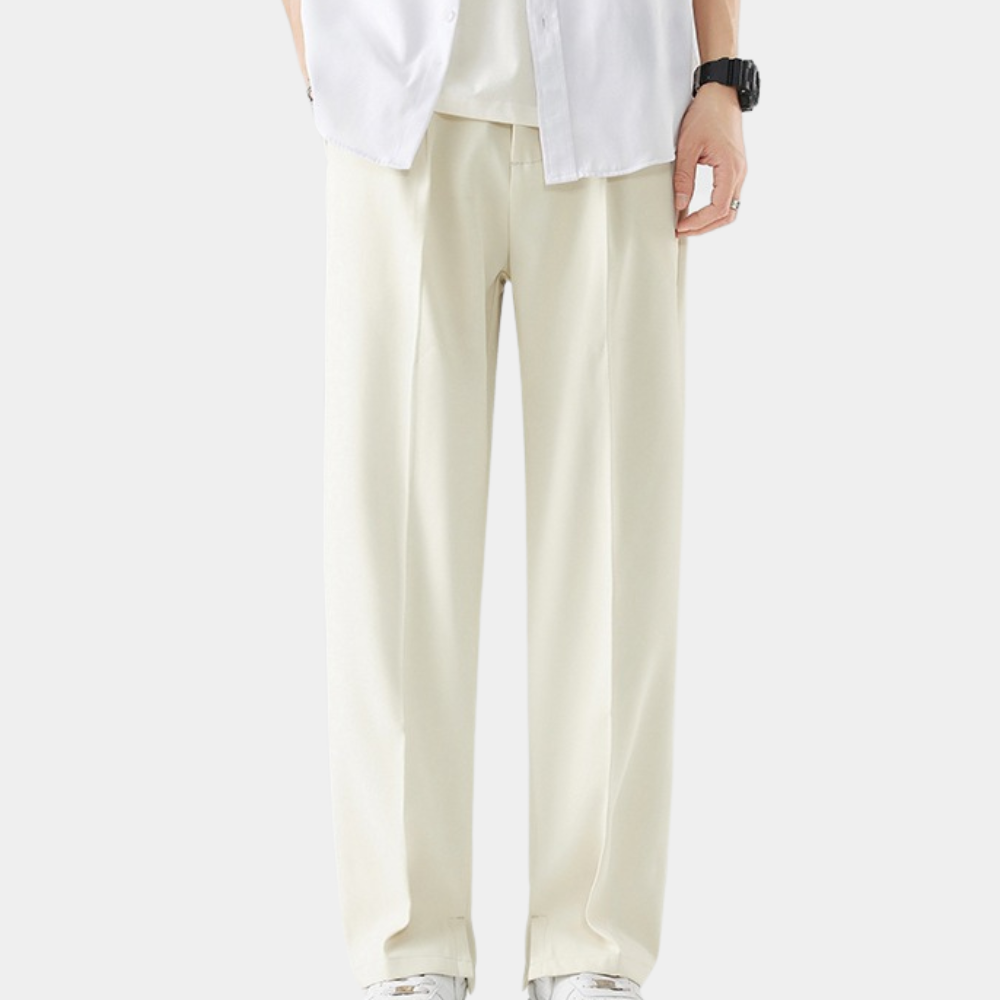 Prins men's casual cotton pants with elastic drawstring waistband for active comfort and freedom of movement