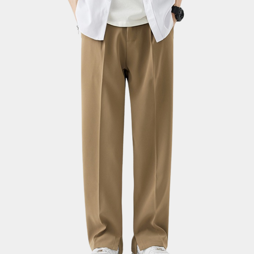Prins men's casual cotton pants with elastic drawstring waistband for active comfort and freedom