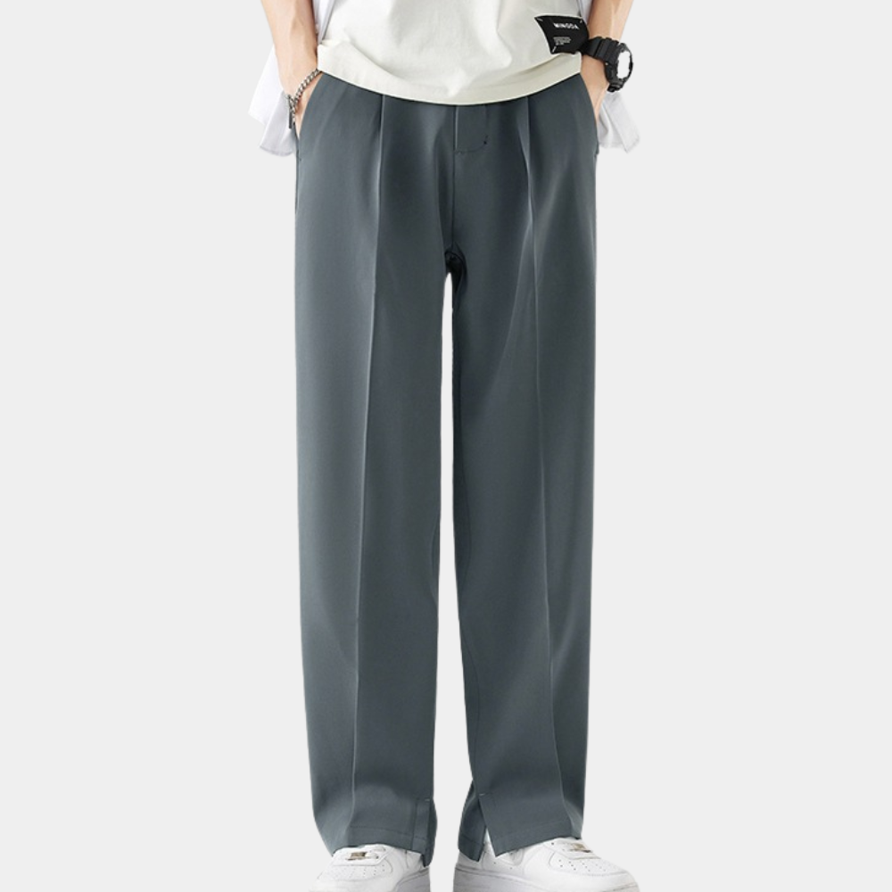 Prins men's casual cotton pants with elastic drawstring waistband for active comfort and freedom