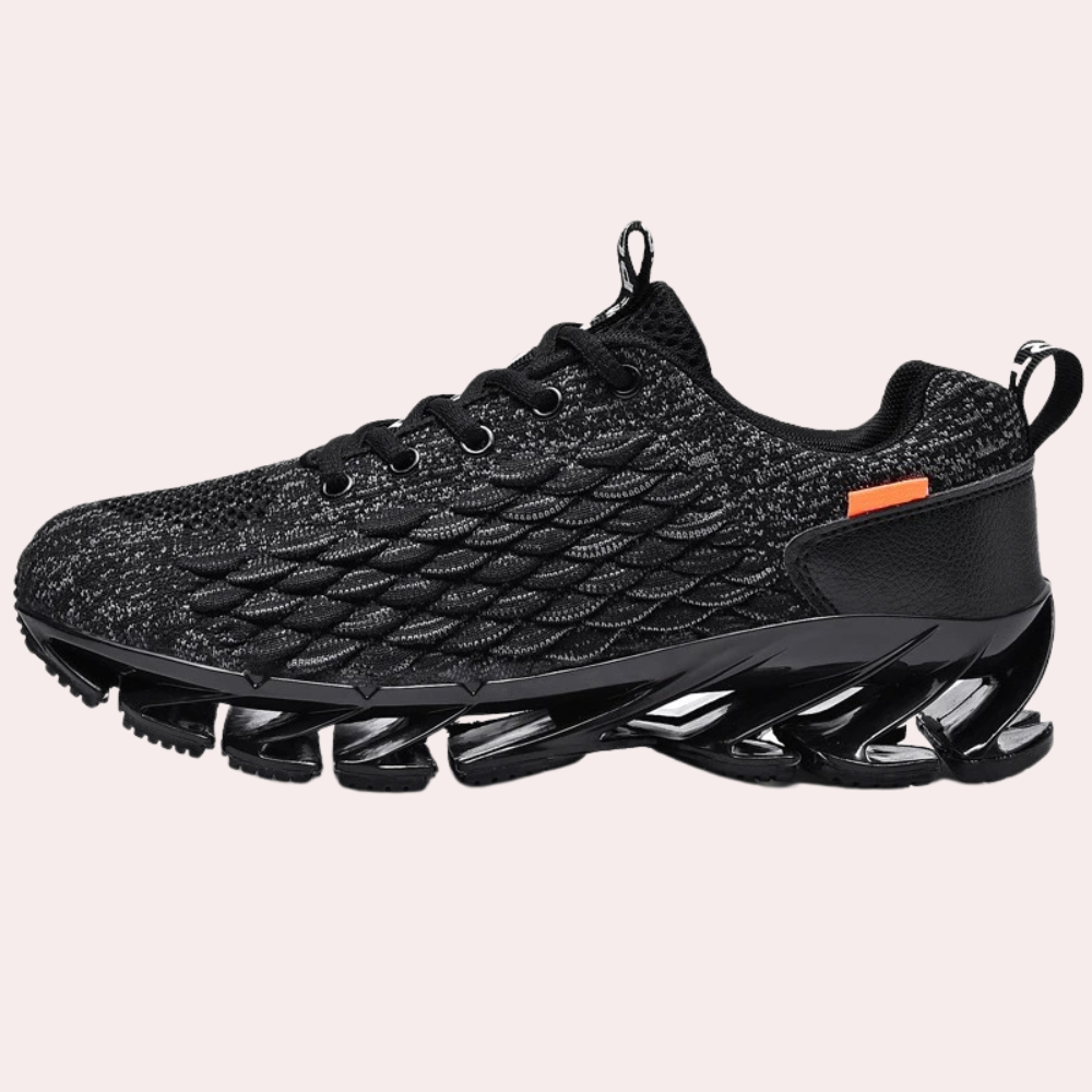 Men's ultralight running shoes breathable knit upper shock-absorbing sole versatile athletic design