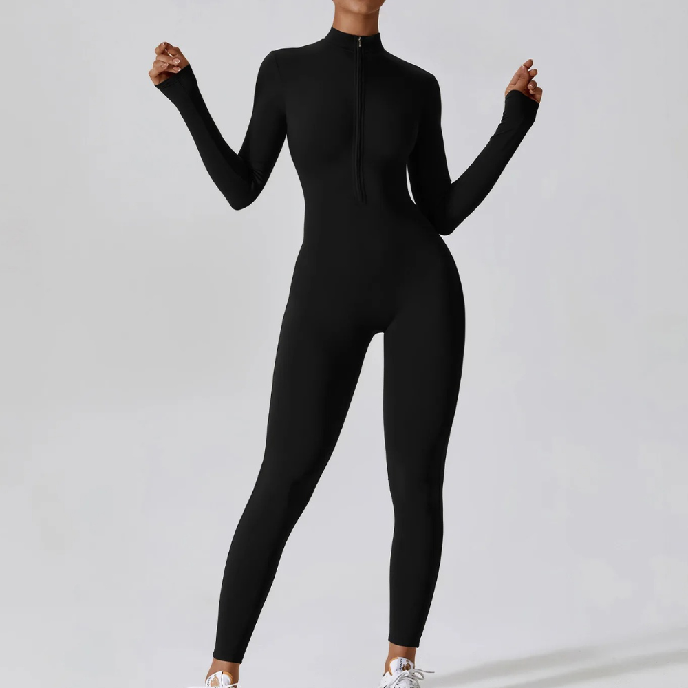 Nordic Flair women's yoga jumpsuit long sleeve stretchable bodysuit seamless training fit