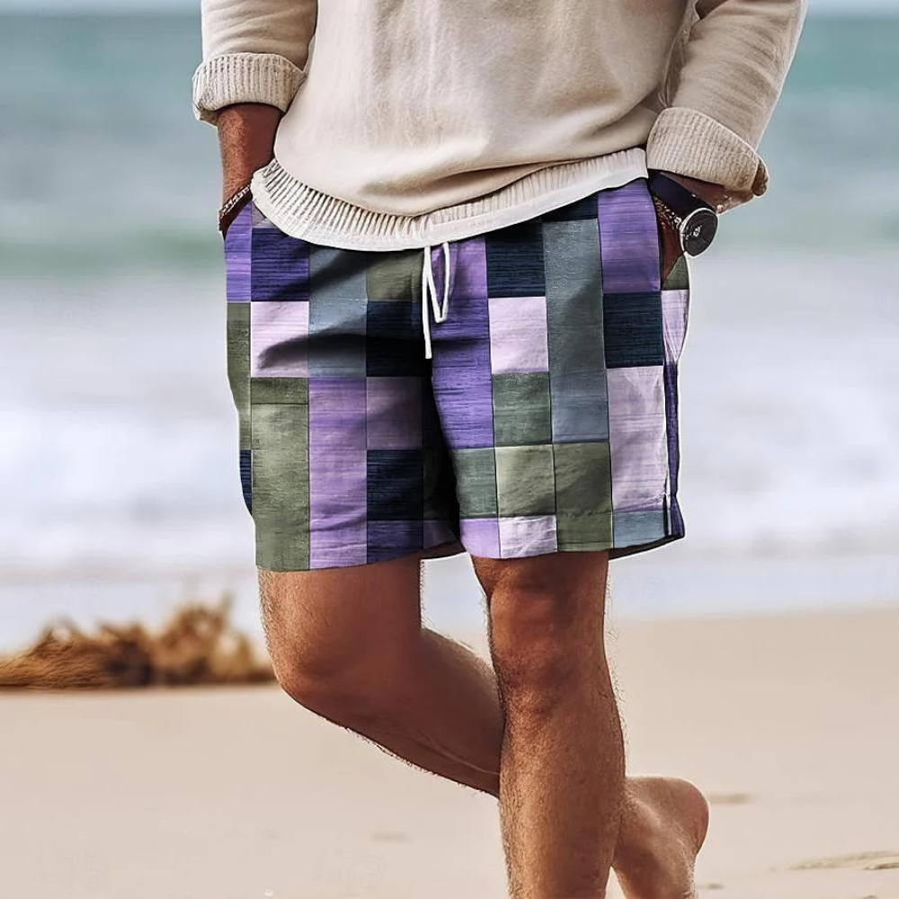 Men's quick-dry swim shorts regular fit elastic waist stylish comfortable beachwear for beach and pool