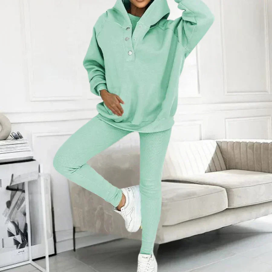 NIA women's chic sustainable outfit, modern elegant silhouette in premium easy-care fabric