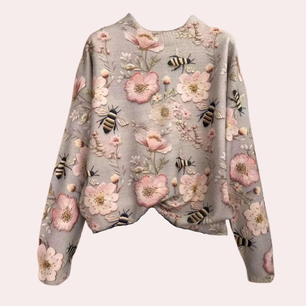 Amira women's elegant knit jumper modern fit sustainable everyday wardrobe essential subtle refined details