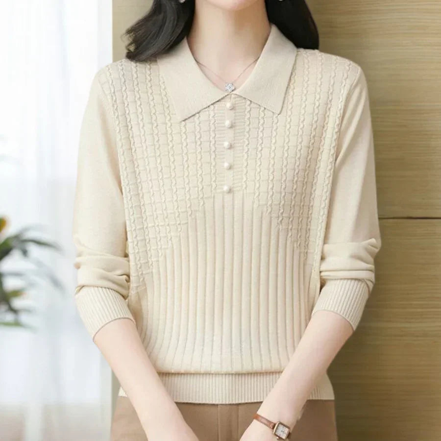 Women's Elitsa classic plain knitted sweater timeless versatile silhouette everyday comfort essential