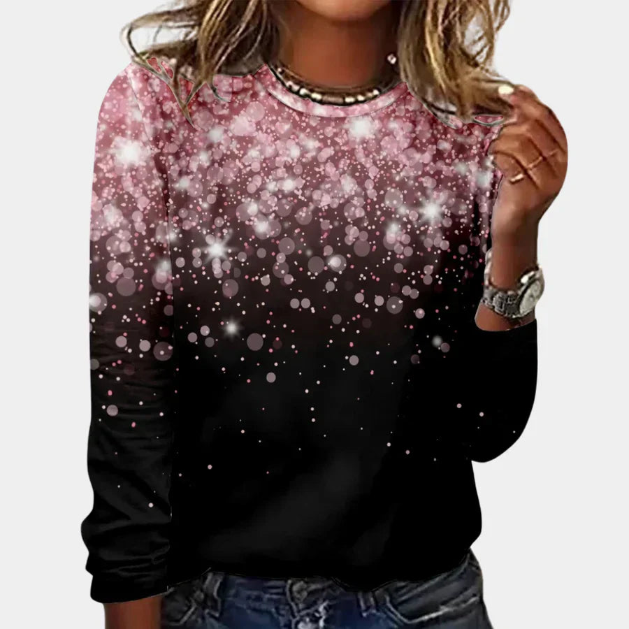 Women's casual long-sleeve shirt in versatile cut, sustainable everyday top with comfortable relaxed fit