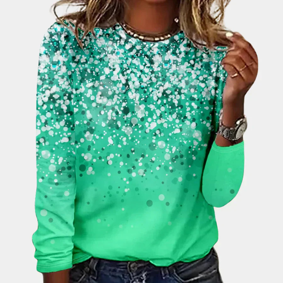 Women's casual long sleeve shirt in sustainable fabric, relaxed fit versatile everyday top