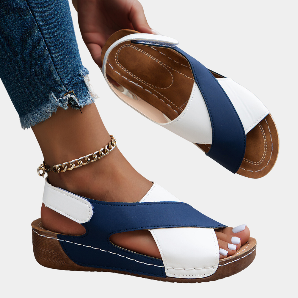 Women's Linda classic platform sandals neutral tone cushioned footbed timeless everyday style comfort