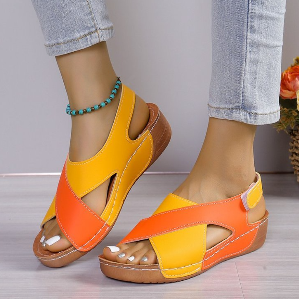 Women's Linda classic platform sandals neutral tone cushioned footbed timeless everyday style