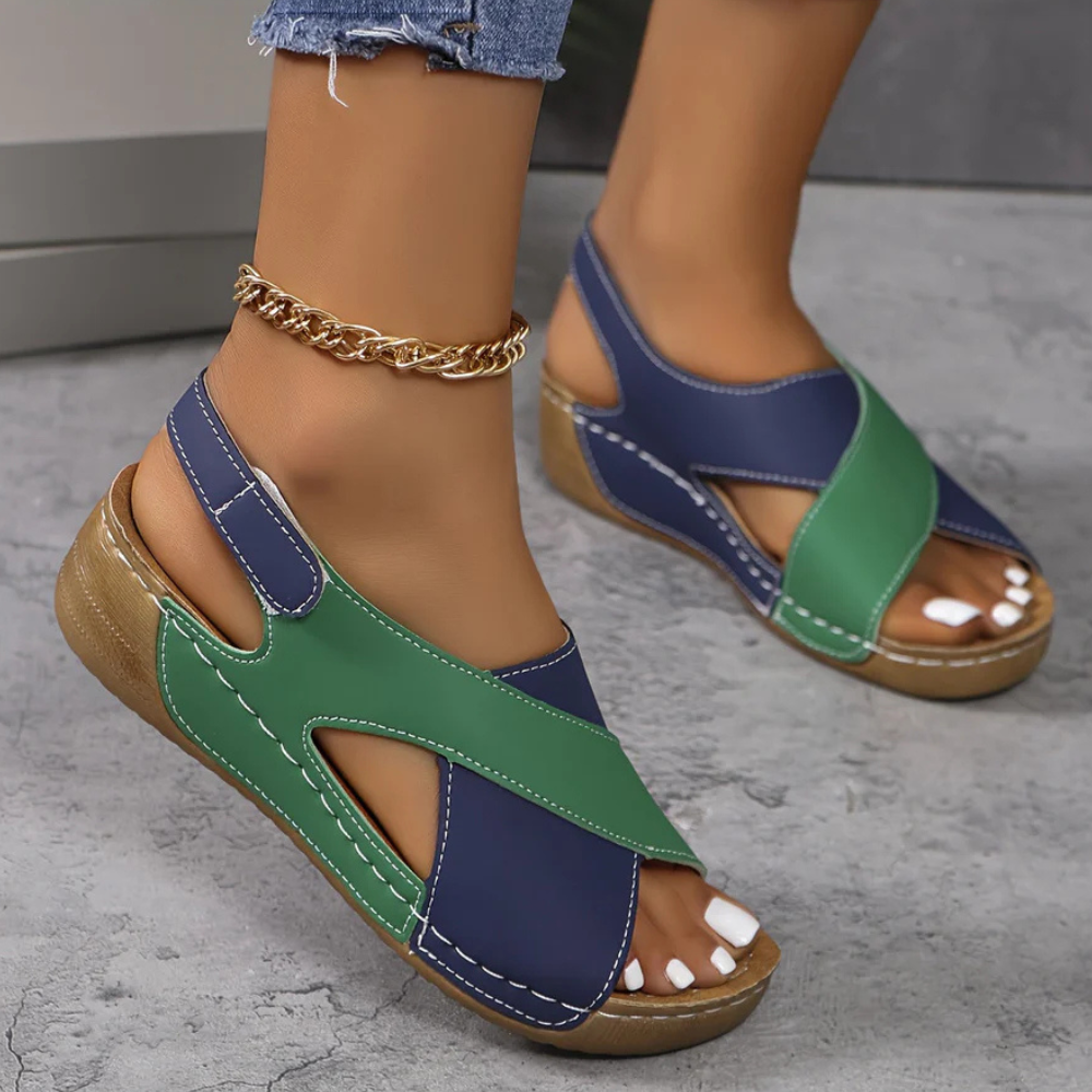 Women's Linda classic platform sandals neutral tone cushioned footbed timeless everyday style