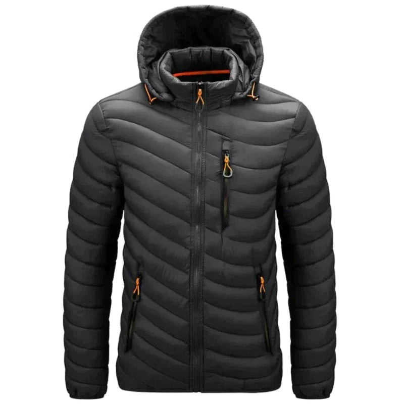 Calvin men's navy blue lightweight down jacket water-repellent shell cold weather outdoor wear