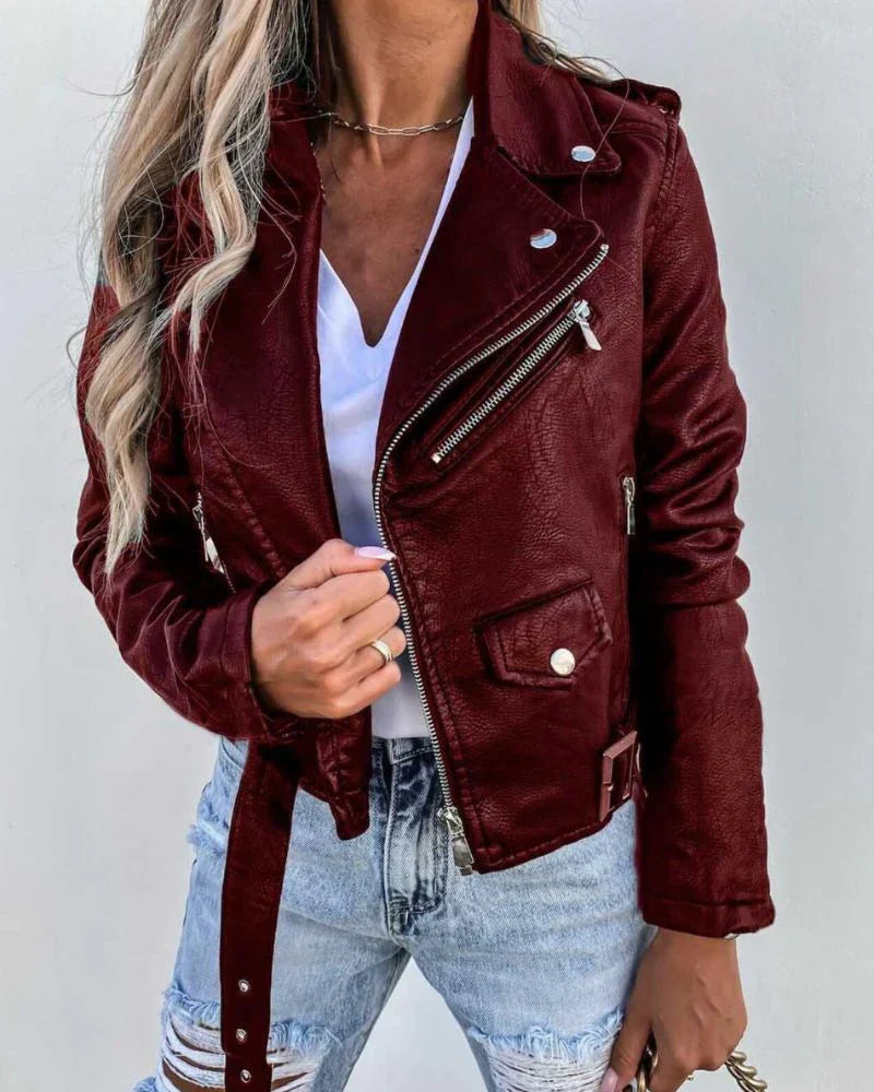 Casey lightweight premium leather summer jacket unisex timeless style for mild evenings