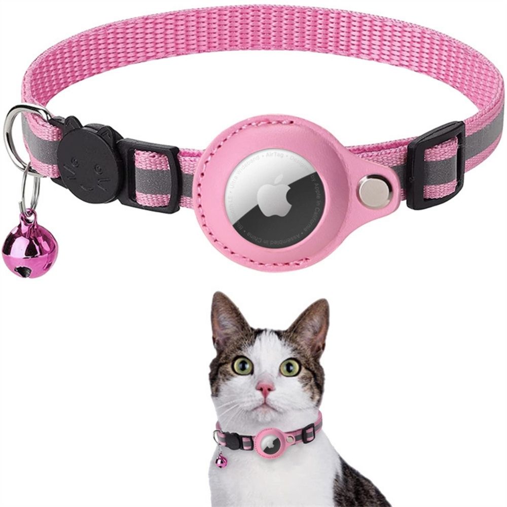 GPS cat collar quick-release buckle reflective strip safety outdoor tracking accessory adjustable lightweight