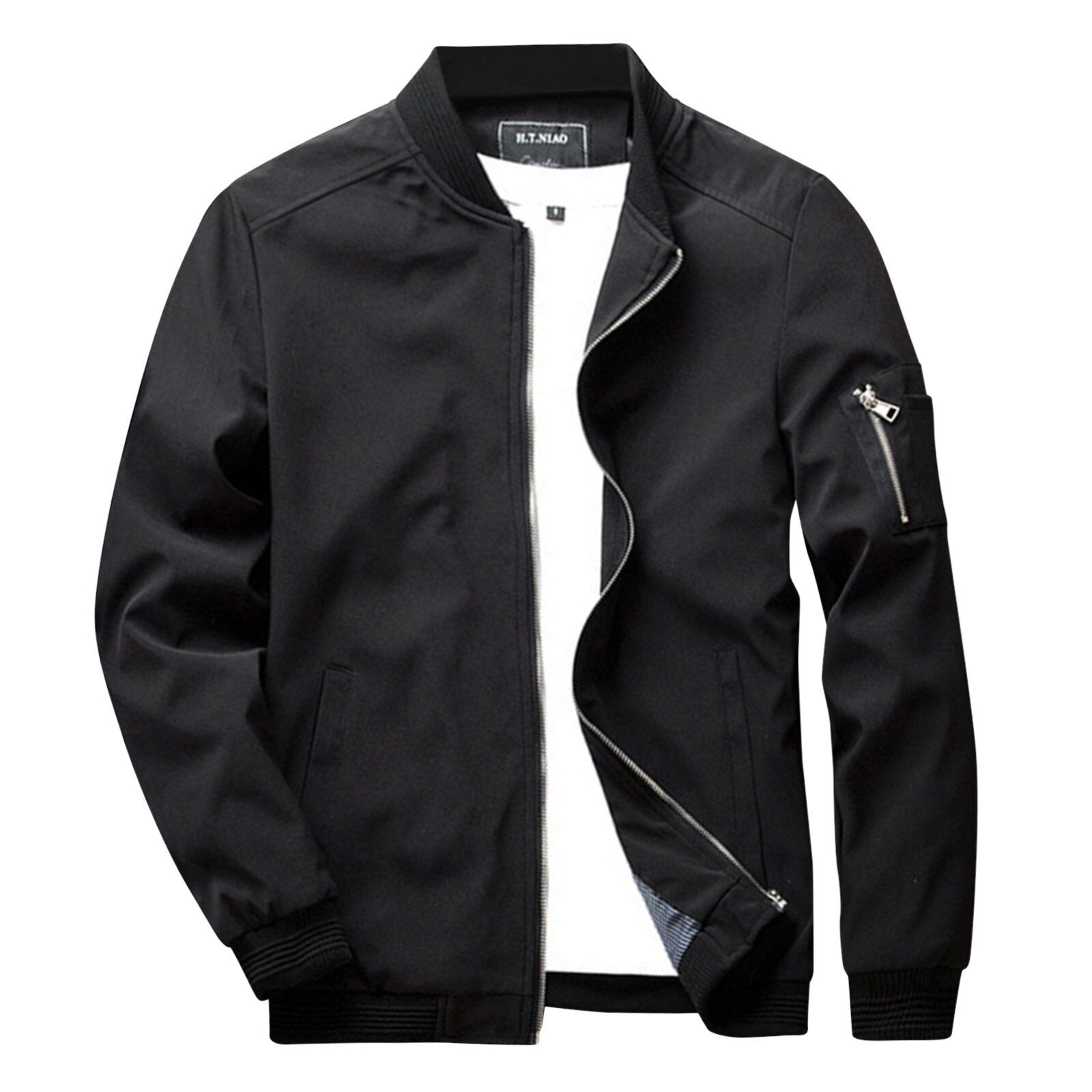 Men's Carl modern full-zip front jacket slim silhouette lightweight versatile layering piece