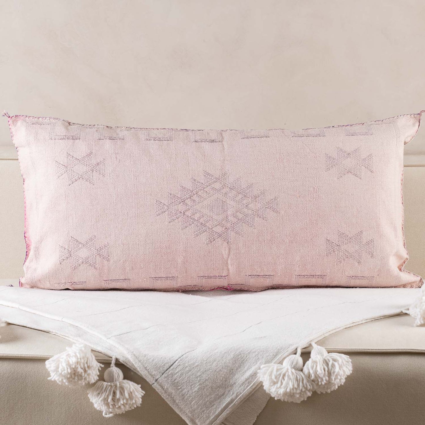 Pink Cactus silk pillow cover - Urbann-Vibe