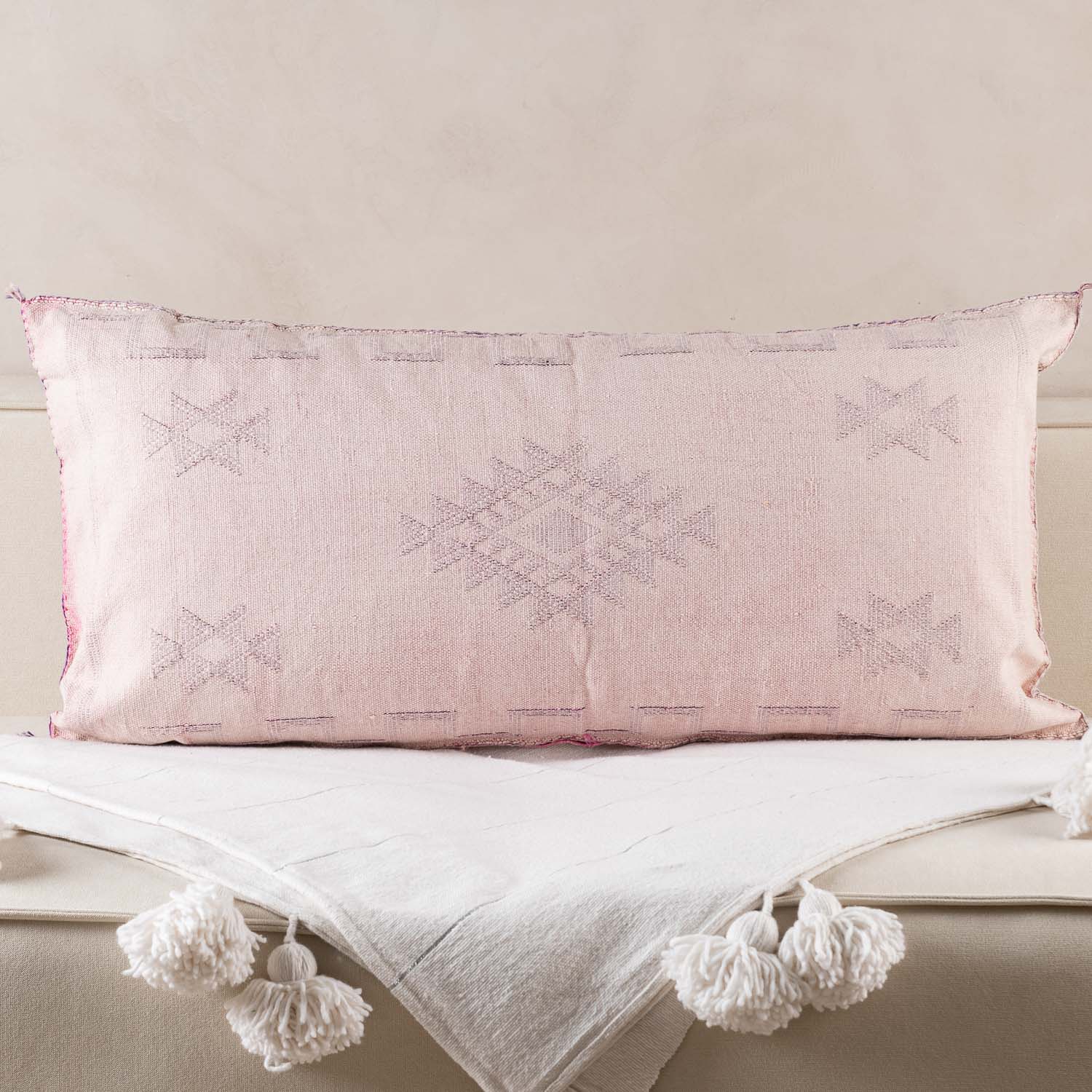 Pink Cactus silk pillow cover - Urbann-Vibe