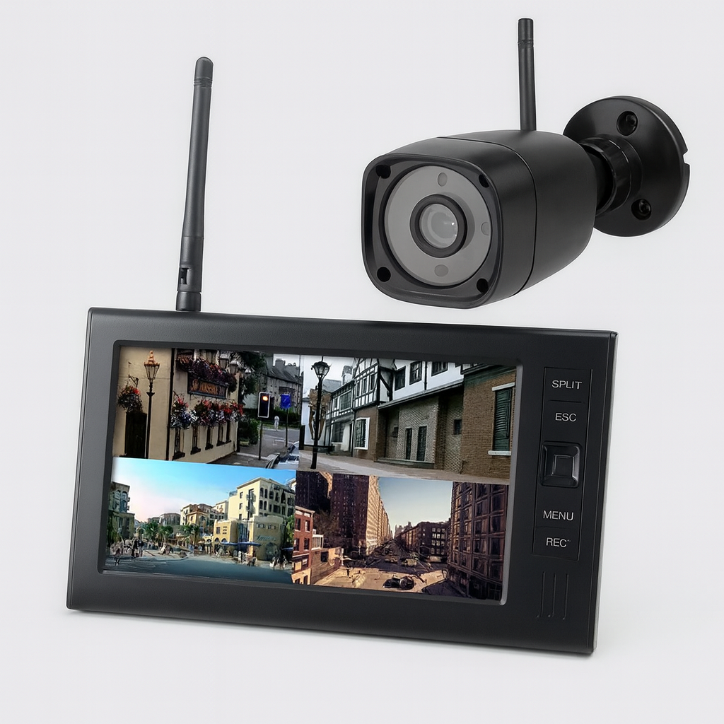 Wireless security camera - 7" monitor and outdoor night vision - Urbann-Vibe