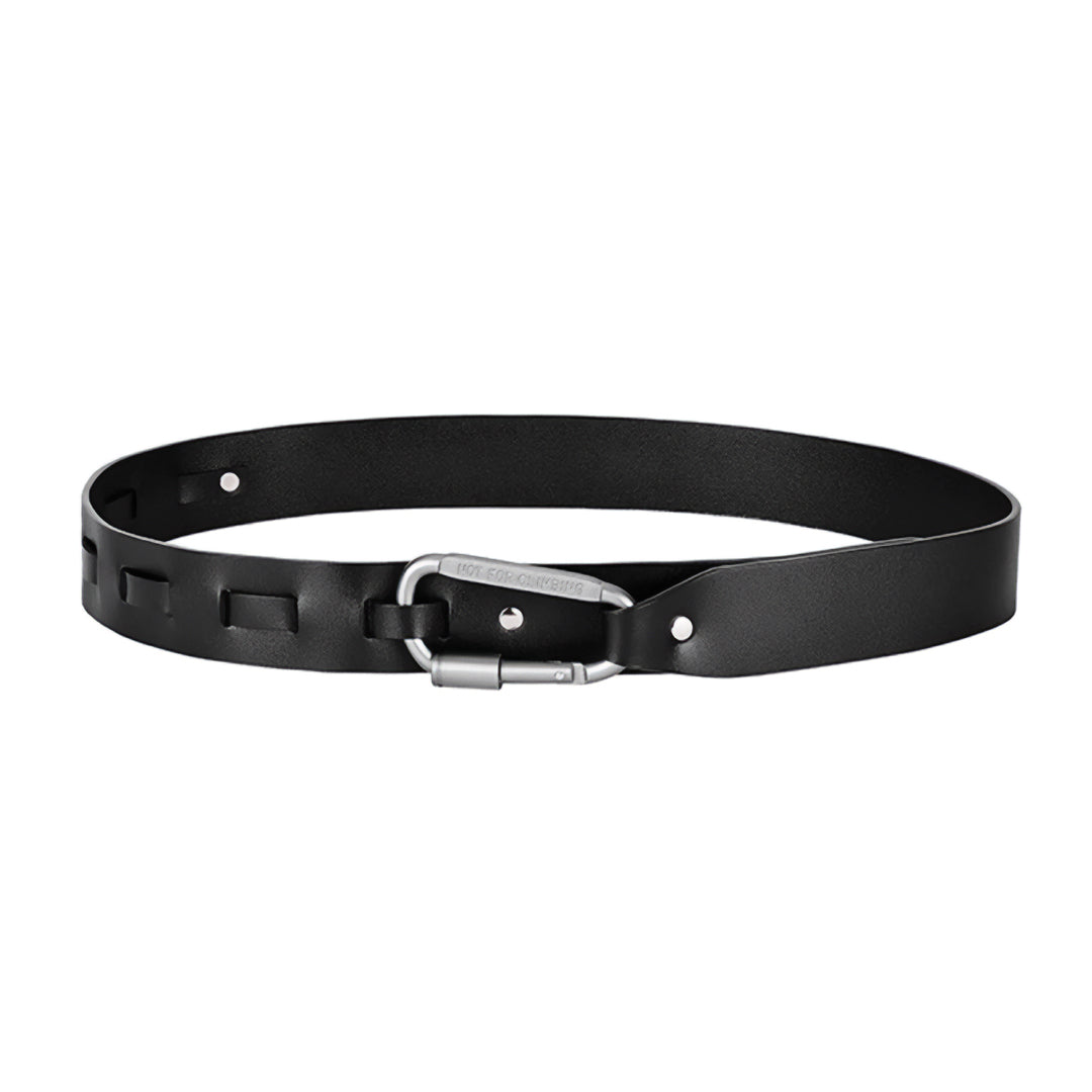 Steel Carabiner Leather Belt - Urbann-Vibe