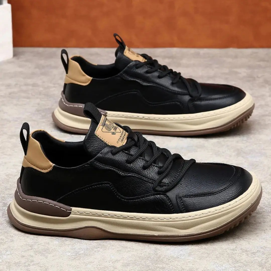 Men's Cassian Prestige white leather sneakers with refined finish and all-day comfort support