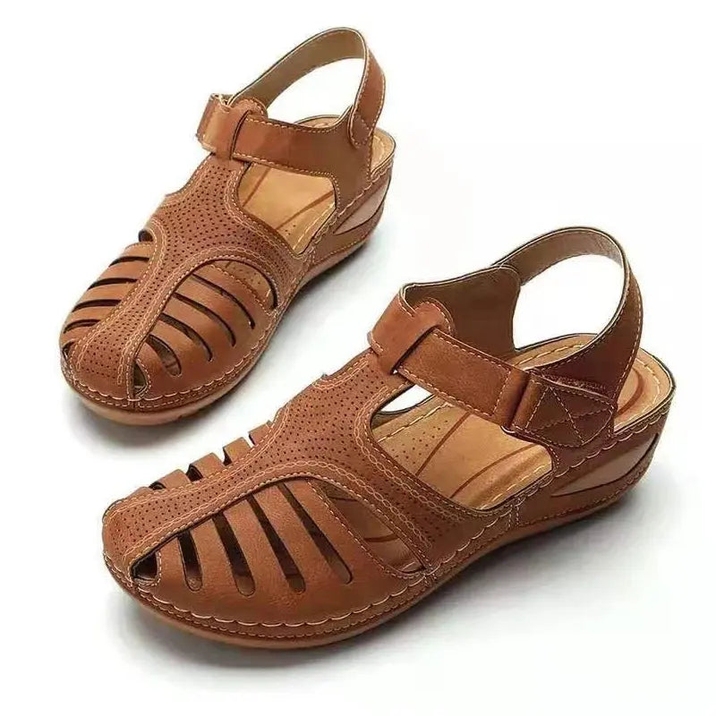 Women's casual wedge sandals with soft cushioned sole, versatile open-toe silhouette for all-day comfort