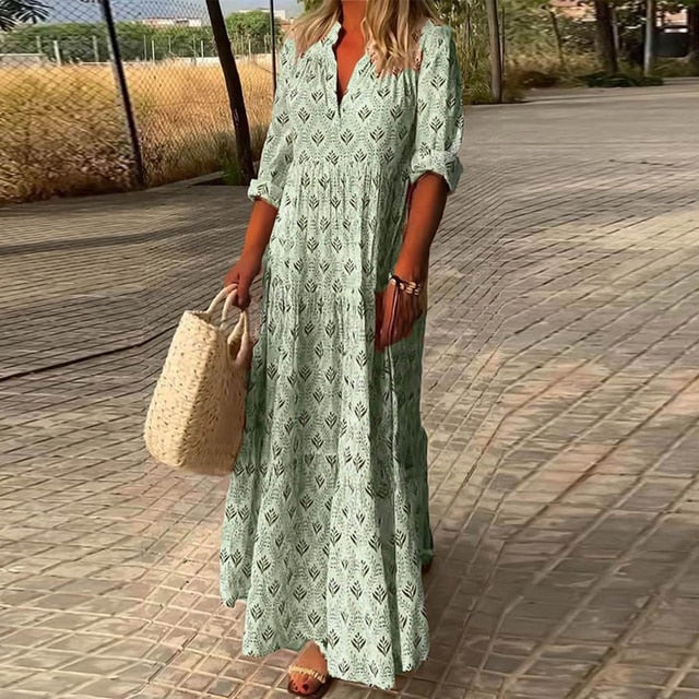 Olivia boho beach dress women lightweight flowing silhouette breathable fabric sunny vacation outfit