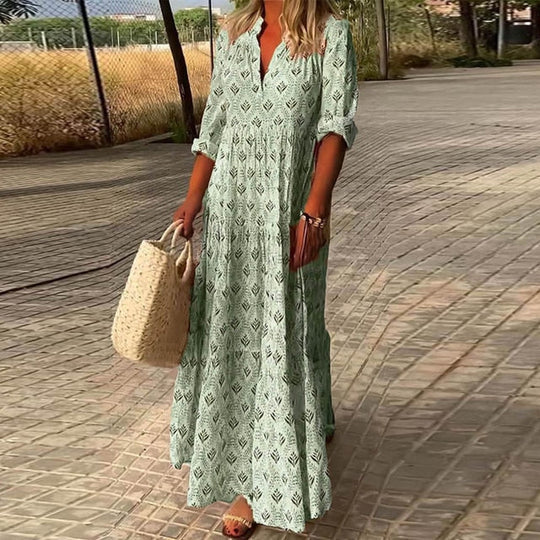 Olivia boho beach dress women relaxed flowing silhouette chic seaside style soft drape