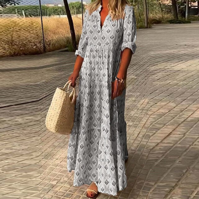 Olivia boho beach dress women lightweight flowing silhouette breathable summer vacation outfit