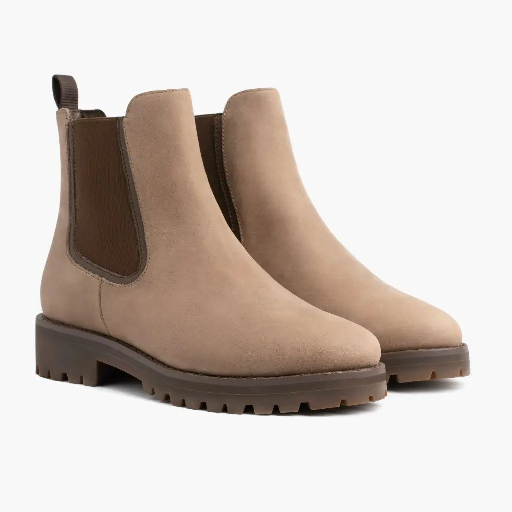 Women's black platform ankle boots low heel non-slip sole chic casual everyday comfort