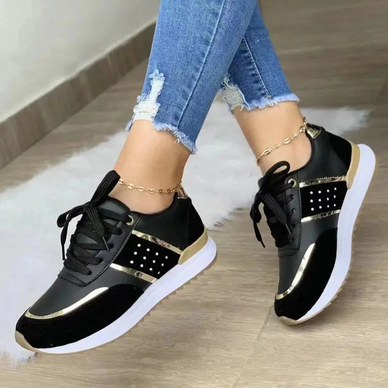 Women's lightweight casual sneakers in white minimalist design with all-day comfort sole for active style