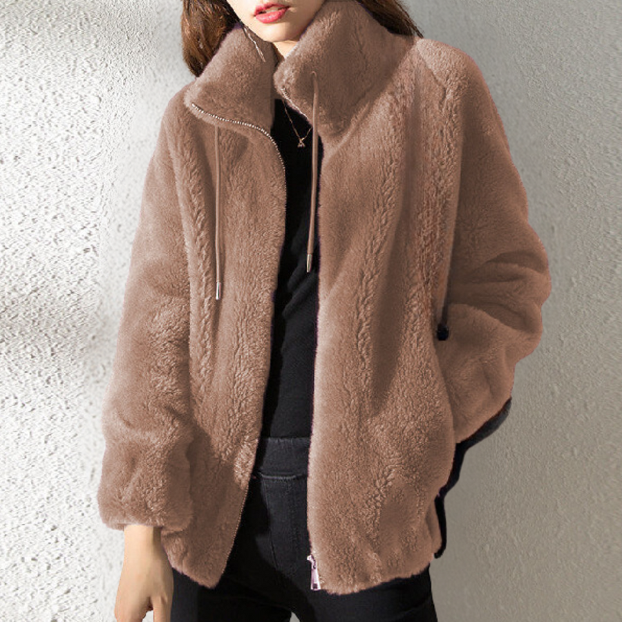 Keilani women's soft warm jacket cozy relaxed fit sustainable casual cold weather layering piece