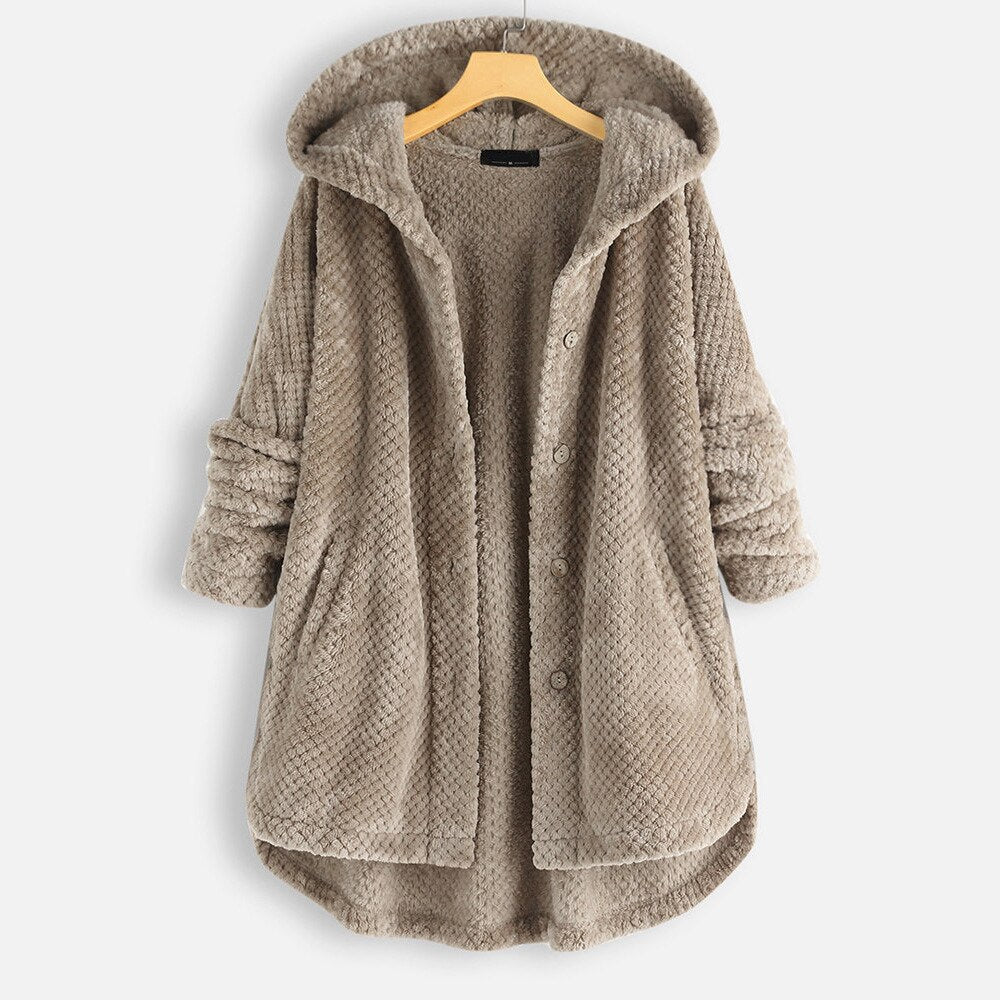 Arabella women's white oversized hooded jacket relaxed fit sustainable everyday outerwear