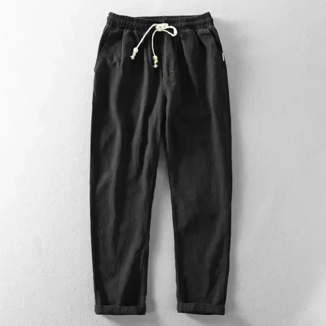 Charlie unisex cotton drawstring joggers in relaxed fit with adjustable waistband for warm weather